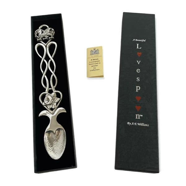 Large Welsh Dragon And Daffodil Love Spoon 3 Large Welsh Dragon And Daffodil Love Spoon