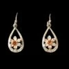 Daffodil Earrings In Rain Drop Silver And Rose Gold