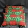 Welsh Tartan Cushion Thomas -GIFTS WITH HEART Sales IMG 2069