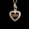 Mam Heart Pendant And Necklace With Rose Gold Plated Letters -GIFTS WITH HEART Sales MAM WELSH NECKLACE