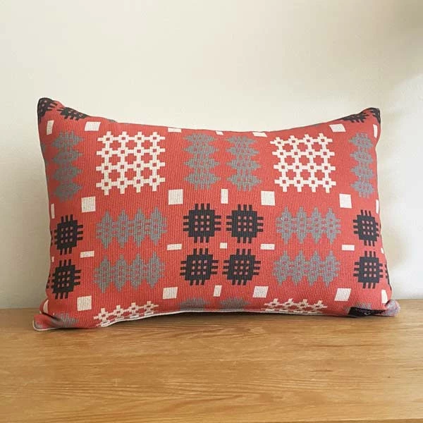 Welsh Tapestry Long Cushion Red 3 Welsh Tapestry Long Cushion Red