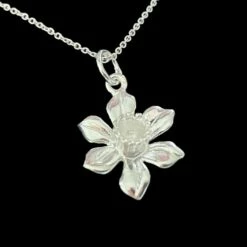 Silver Daffodil Necklace