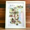 Illustrated Tintern Map Print And White Box Frame -GIFTS WITH HEART Sales TINTERN PRINT