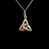 Celtic Triquetra Necklace With Rose Gold Plate -GIFTS WITH HEART Sales TRIQUETRA NECKLACE