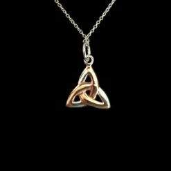 Celtic Triquetra Necklace With Rose Gold Plate