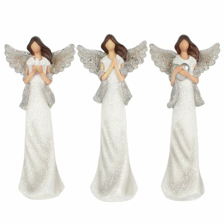 Trio Of Angels Ornaments Peace, Pray & Love 3 Trio Of Angels Ornaments Peace, Pray & Love