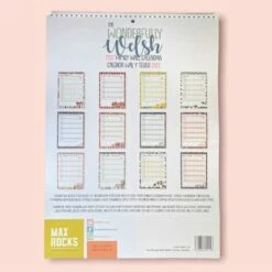 Large Family Welsh Calendar 2022 Size A3 7 Large Family Welsh Calendar 2022 Size A3 -GIFTS WITH HEART Sales WELSH CALENDAR 2022 FAMILY REAR