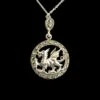 Marcasite Welsh Dragon Necklace -GIFTS WITH HEART Sales WELSH DRAGON NECKLACE MARCASITE