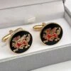 Gold And Black Welsh Dragon Cufflinks