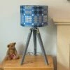 Sky Blue Welsh Tapestry Table Tripod Lamp -GIFTS WITH HEART Sales blue welsh tapestry lamp