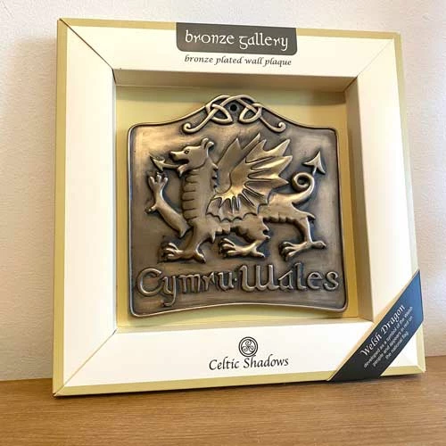 Bronze Plated Wall Welsh Dragon Plaque 3 Bronze Plated Wall Welsh Dragon Plaque