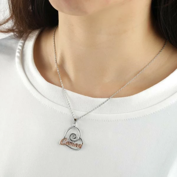 Awen Cariad Heart Shaped Necklace 4 Awen Cariad Heart Shaped Necklace - Image 2