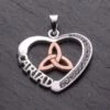 Cariad Triquetra Necklace Silver And Rose Gold -GIFTS WITH HEART Sales cariad necklace triquetra