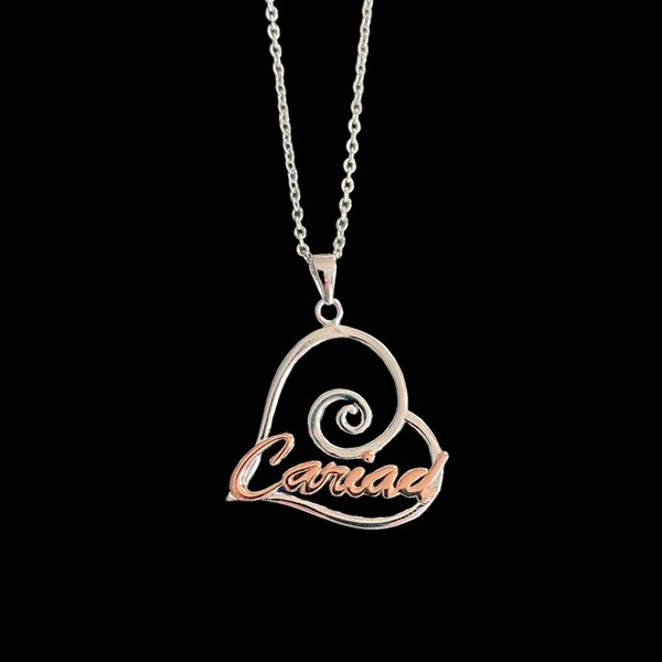 Awen Cariad Heart Shaped Necklace 3 Awen Cariad Heart Shaped Necklace