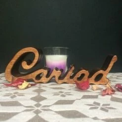 Cariad Carved Letters Decoration
