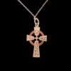 Celtic Cross Necklace Rose Gold Plate And Sterling Silver -GIFTS WITH HEART Sales celtic cross necklace rg