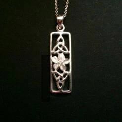 Celtic Daffodil Necklace Silver