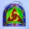 Celtic Trinity Knot Stained Glass Window Plaque -GIFTS WITH HEART Sales celtic knot stained glass panel gift