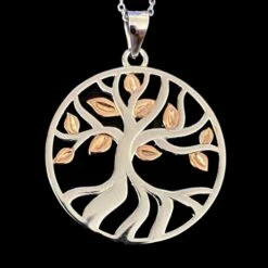 Awen Rose Gold Tree Of Life Necklace