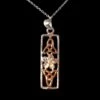 Celtic Daffodil Necklace Silver And Rose Gold