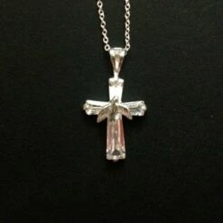 Cross With Dove Necklace Silver