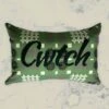 Sage Green Welsh Tapestry Oblong Cwtch Cushion -GIFTS WITH HEART Sales cwtch cushion green