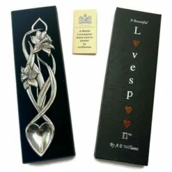 Daffodils Welsh Love Spoon In Pewter