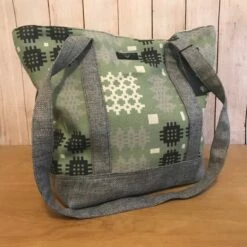 Sage Green Welsh Tapestry Shoulder Bag