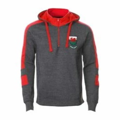 Grey Men’s Welsh Hoodie With Zip