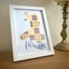 Hiraeth Blanket Style Pattern Print And Frame -GIFTS WITH HEART Sales hireath welsh blanket print