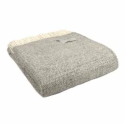 Lifestyle Illusion Grey Woollen Welsh Blanket