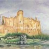 Laugharne Castle Wales Original Painting -GIFTS WITH HEART Sales laugharne wales castle painting