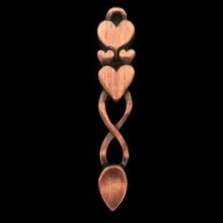 Four Hearts Welsh Love Spoon With Crossing Curves