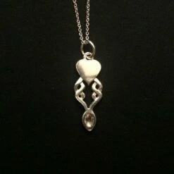 Love Spoon Single Heart Silver Necklace