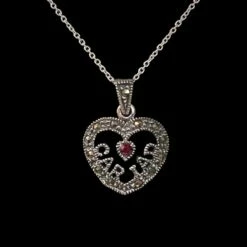 Marcasite Cariad Heart Necklace
