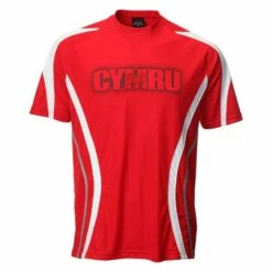 Men’s Cool Red Aaran Cymru T-shirt With Embroidered Dragon