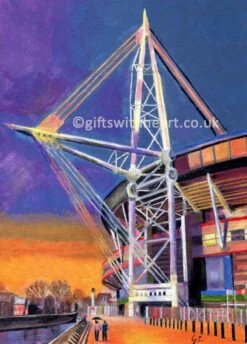 Welsh Principality Stadium Original Painting