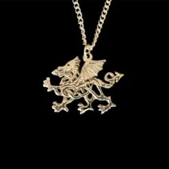 Pewter Celtic Welsh Dragon Necklace