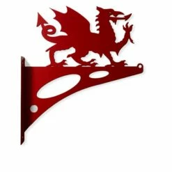 Metal Red Welsh Dragon Hanging Bracket