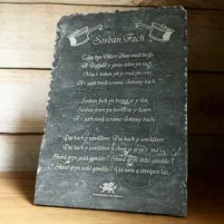 Welsh Slate Plaque Sosban Fach