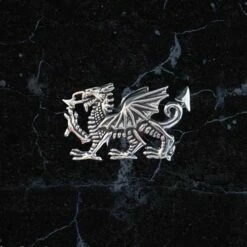 Sterling Silver Welsh Dragon Brooch