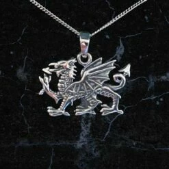Sterling Silver Welsh Dragon Necklace