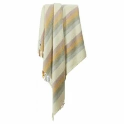 Lifestyle Stripe Primrose Woollen Welsh Blanket -GIFTS WITH HEART Sales stripe primrose welsh blanket