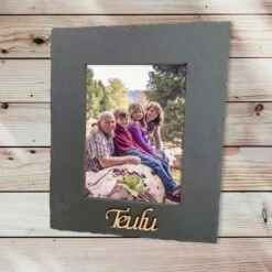 Teulu Slate Photo Frame Portrait
