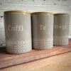 Ceramic Welsh Blanket Pattern Kitchen Cannisters (set Of 3) -GIFTS WITH HEART Sales welsh blanket pattern cannisters