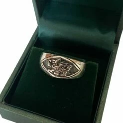 Sterling Silver Welsh Dragon Signet Ring