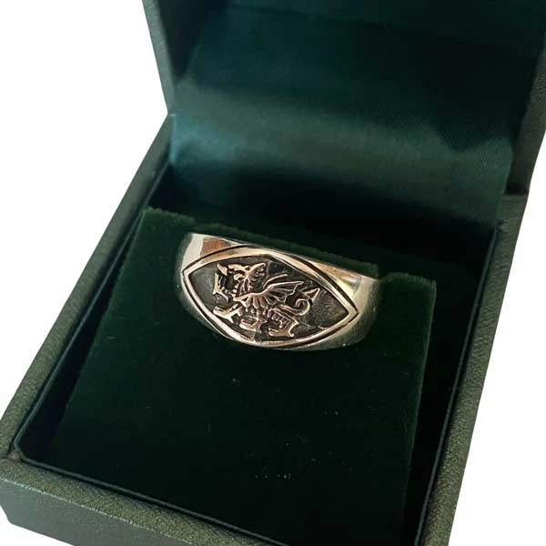 Sterling Silver Welsh Dragon Signet Ring 2 Sterling Silver Welsh Dragon Signet Ring