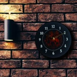 Welsh Dragon Slate Wall Clock