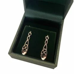 Sterling Silver Celtic Style Love Spoon Earrings