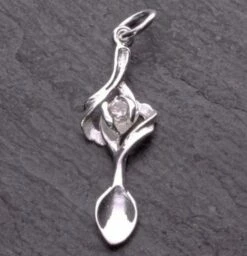 Love Spoon Necklace With Gem